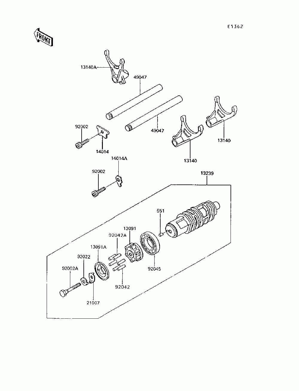 Gear change drum_shift fork(s)