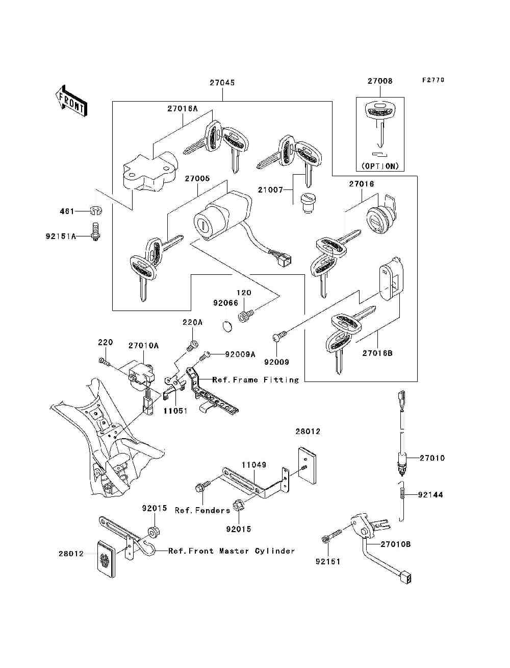 Ignition switch  locks  reflectors