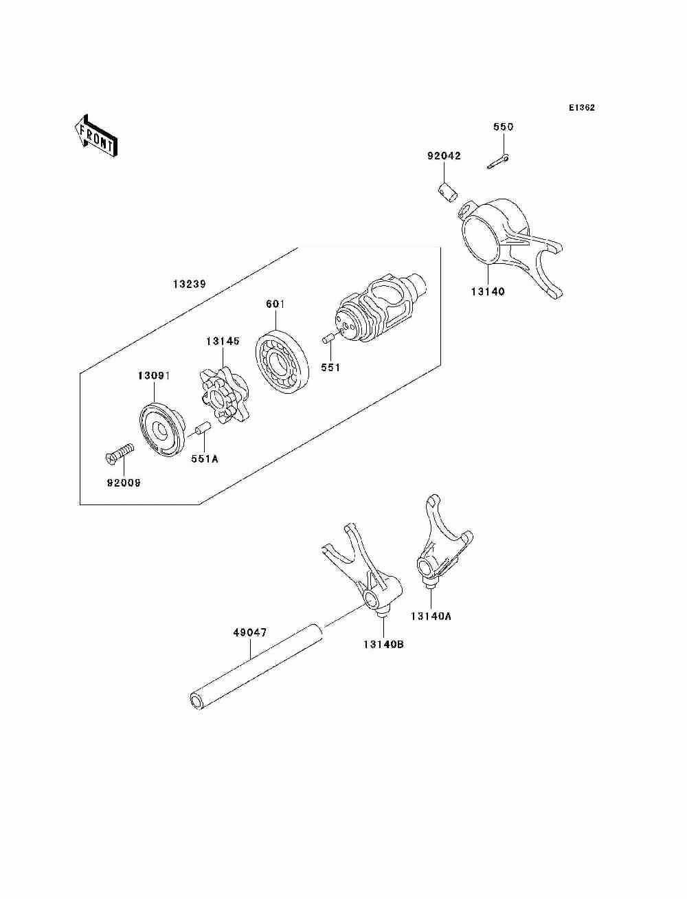 Gear change drum_shift fork(s)