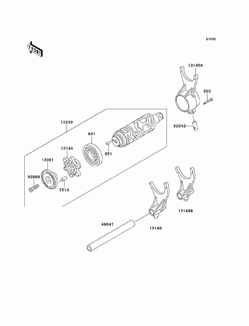 Gear change drum_shift fork(s)