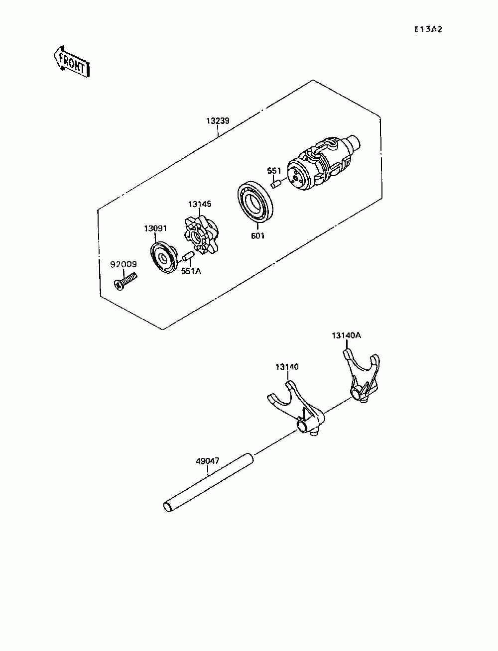 Gear change drum_shift fork(s)