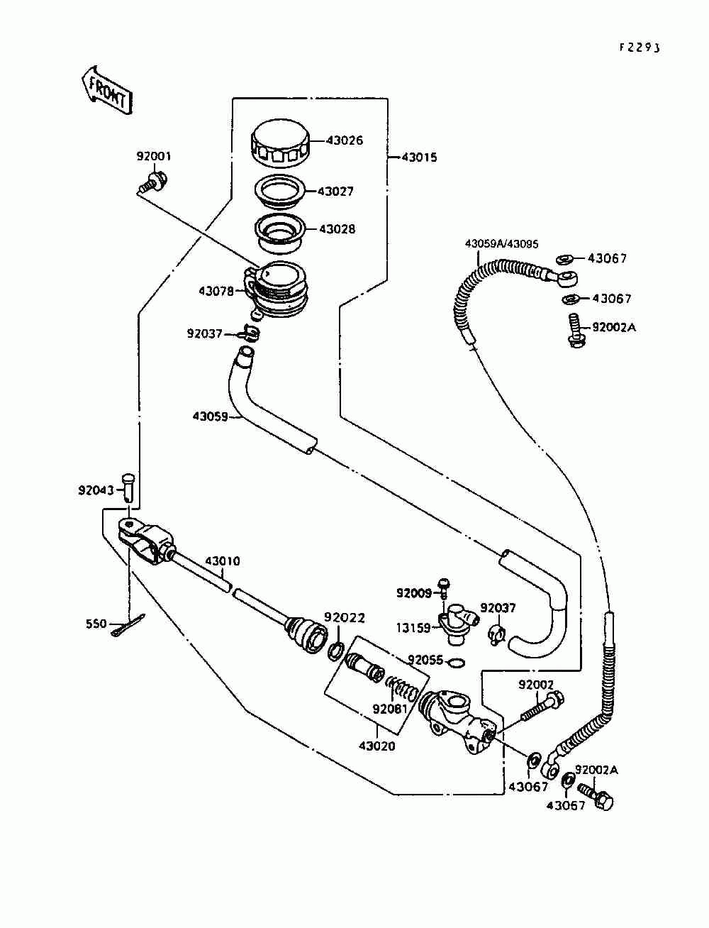 Rear master cylinder