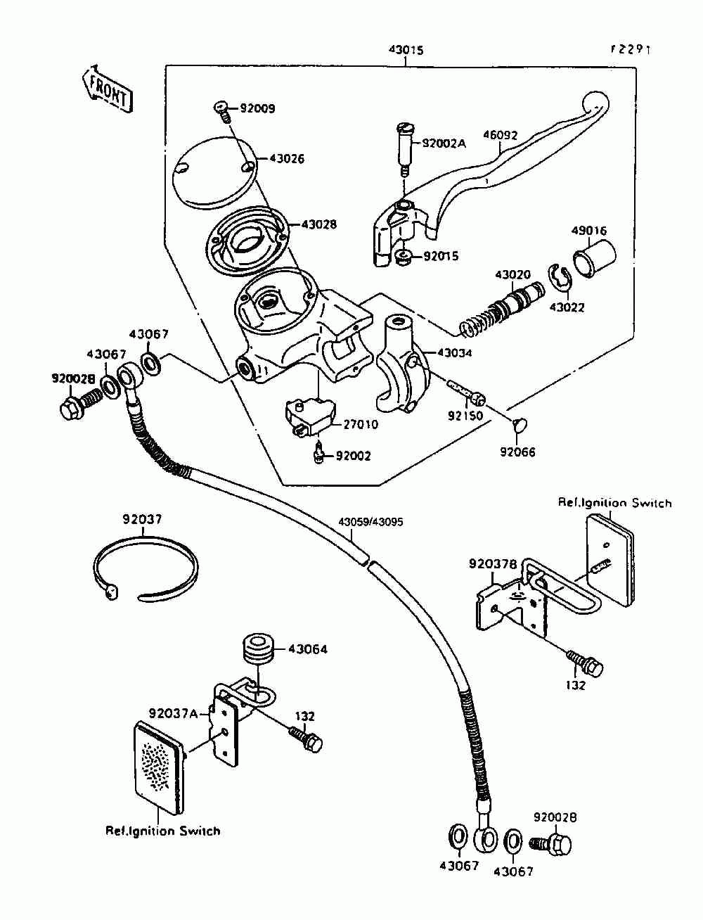 Front master cylinder