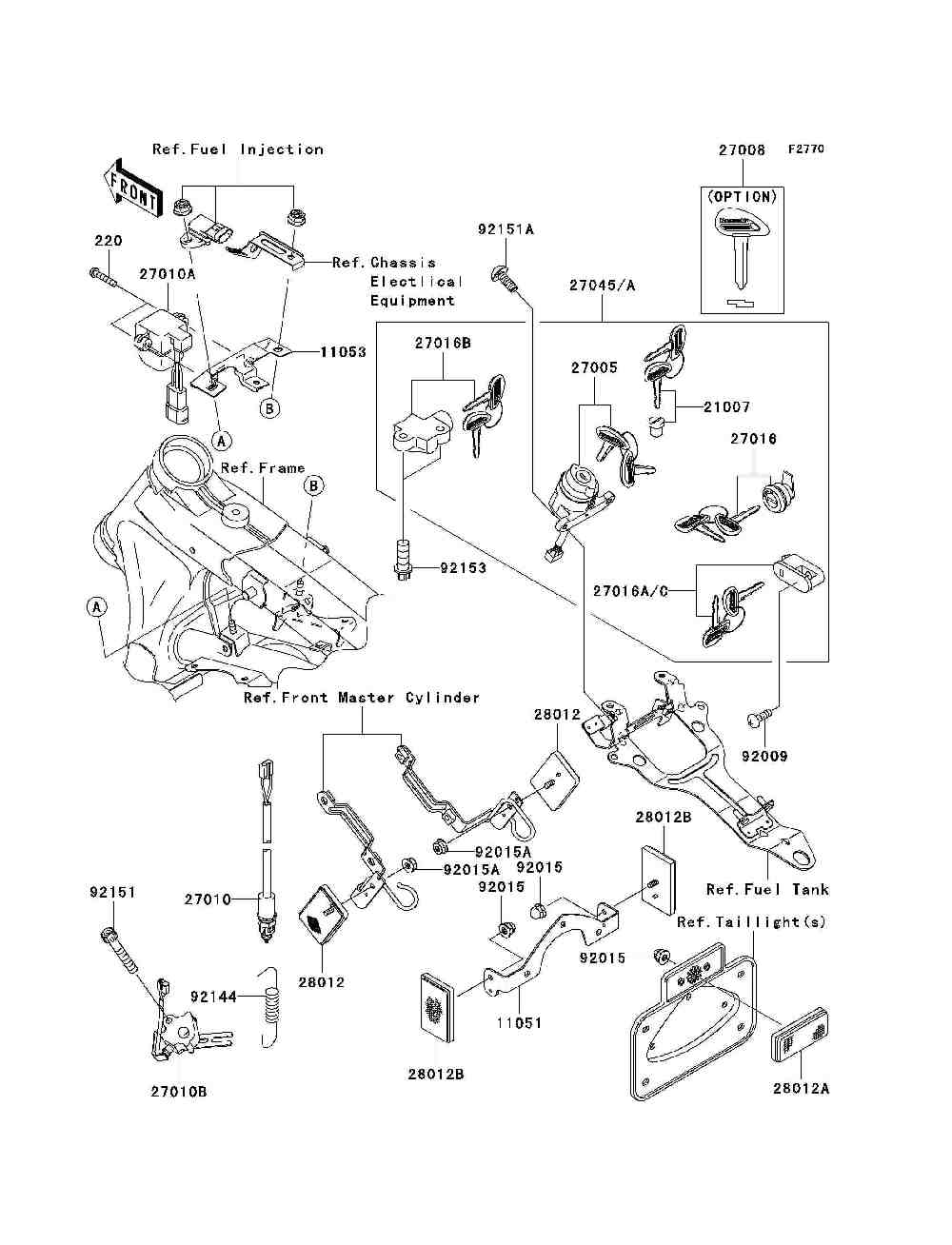 Ignition switch  locks  reflectors