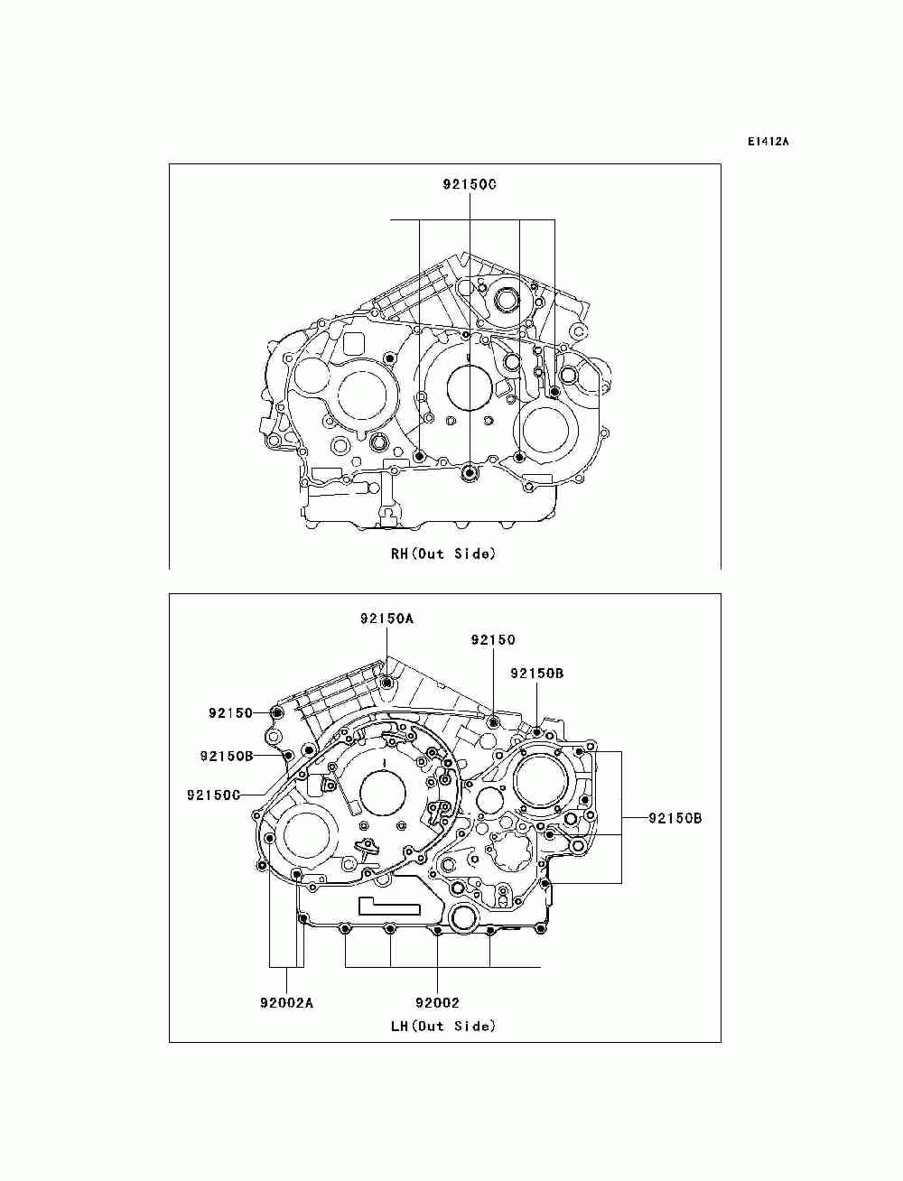 Crankcase bolt pattern(a3)