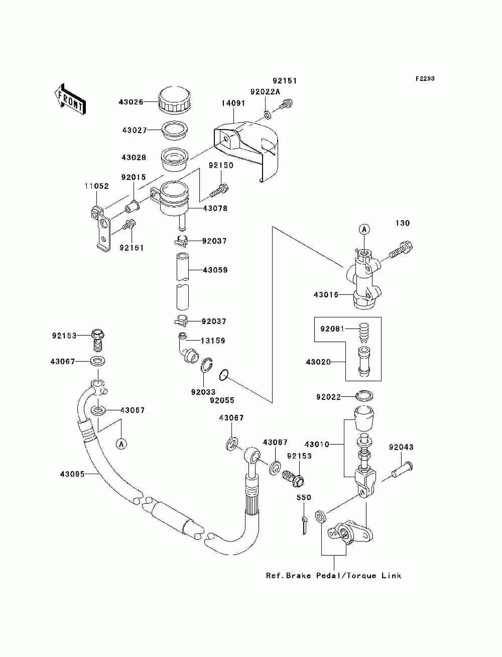 Rear master cylinder