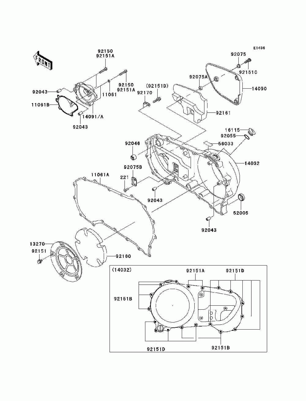 Right engine cover(s)