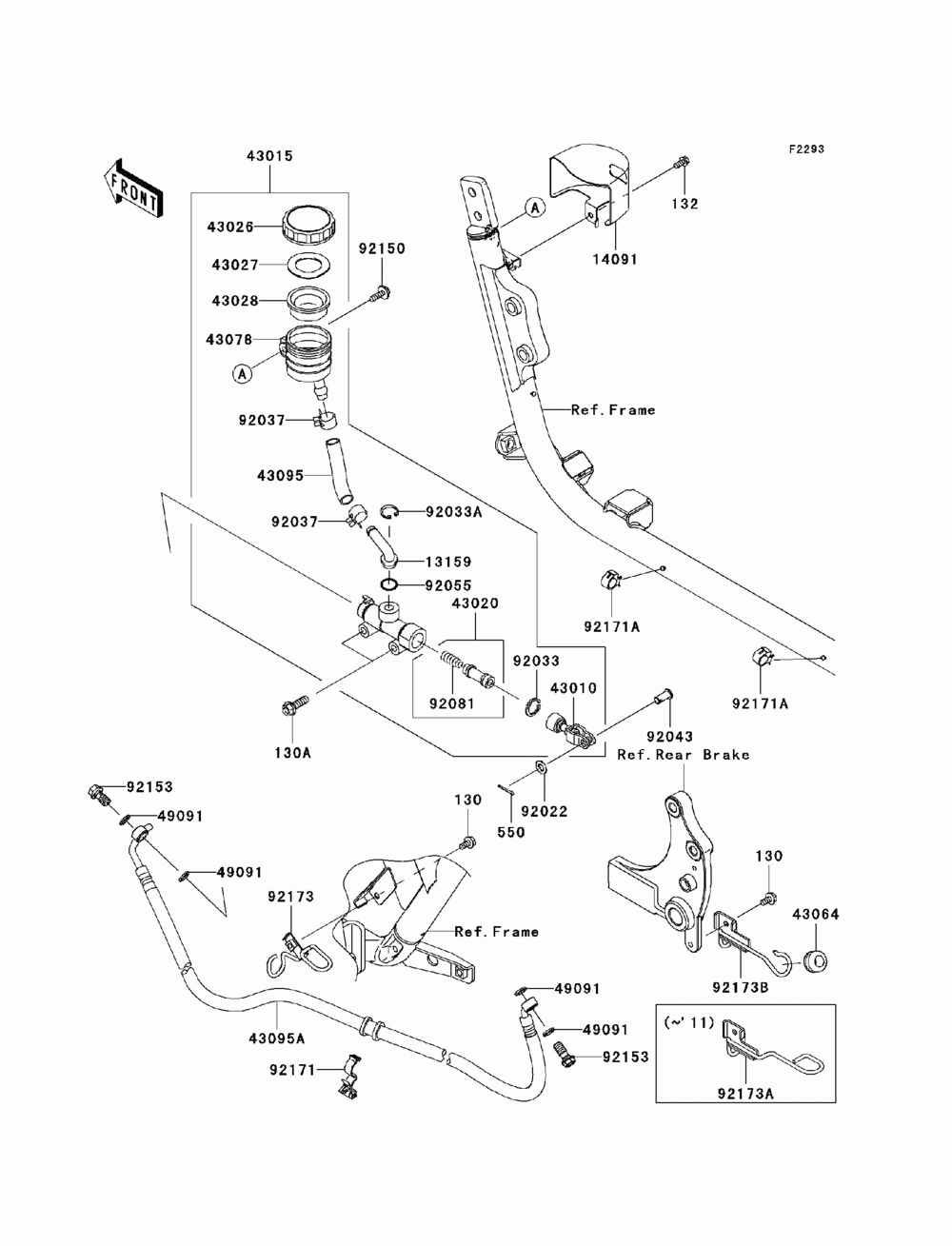 Rear master cylinder