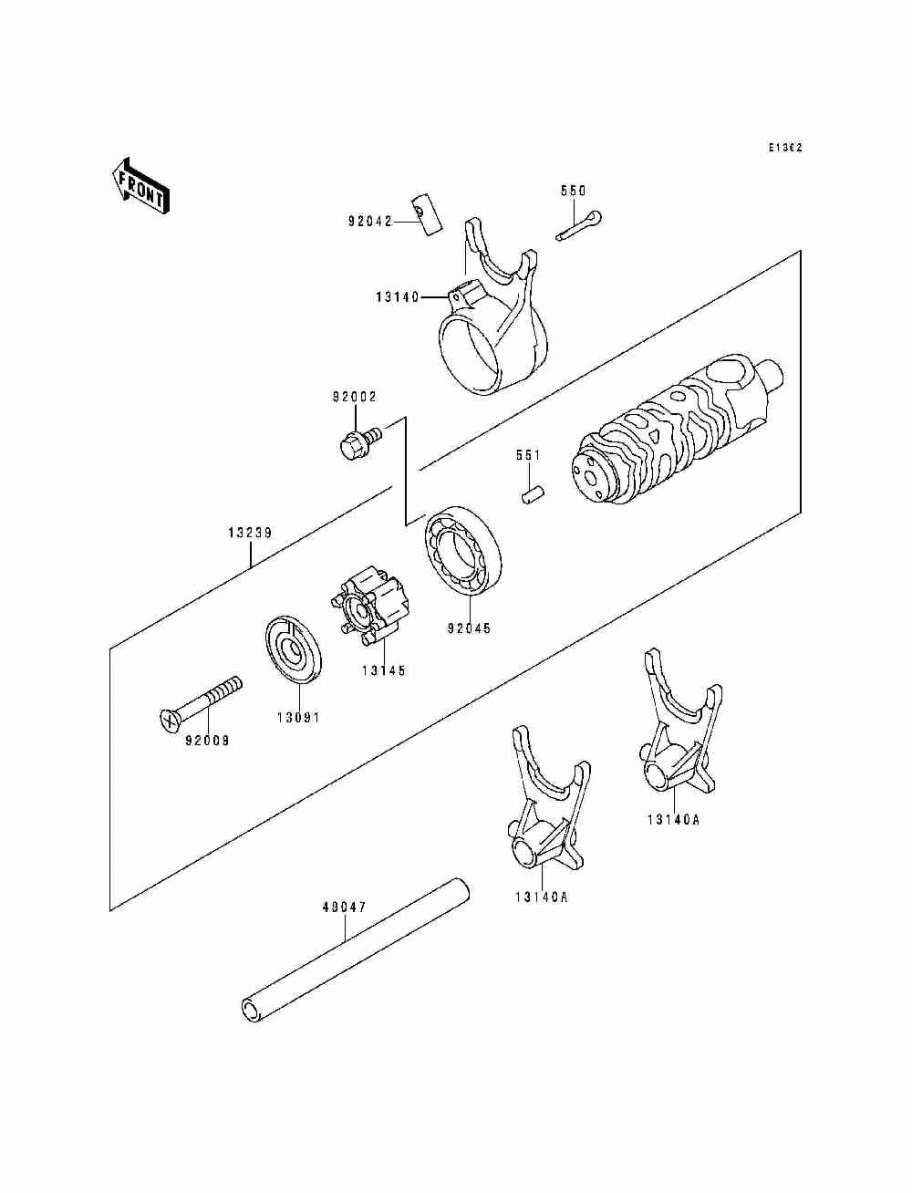 Gear change drum_shift forks