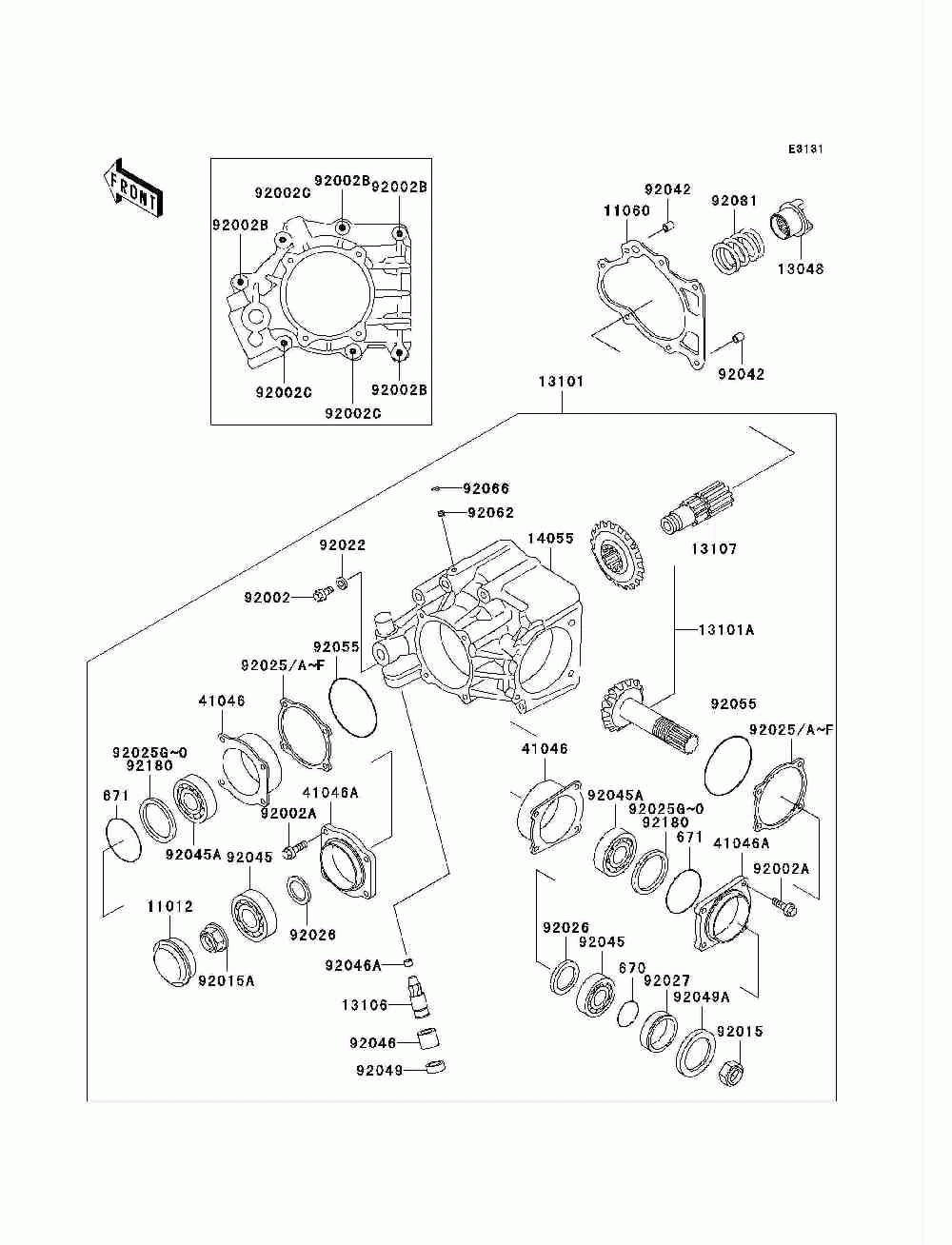 Front bevel gear