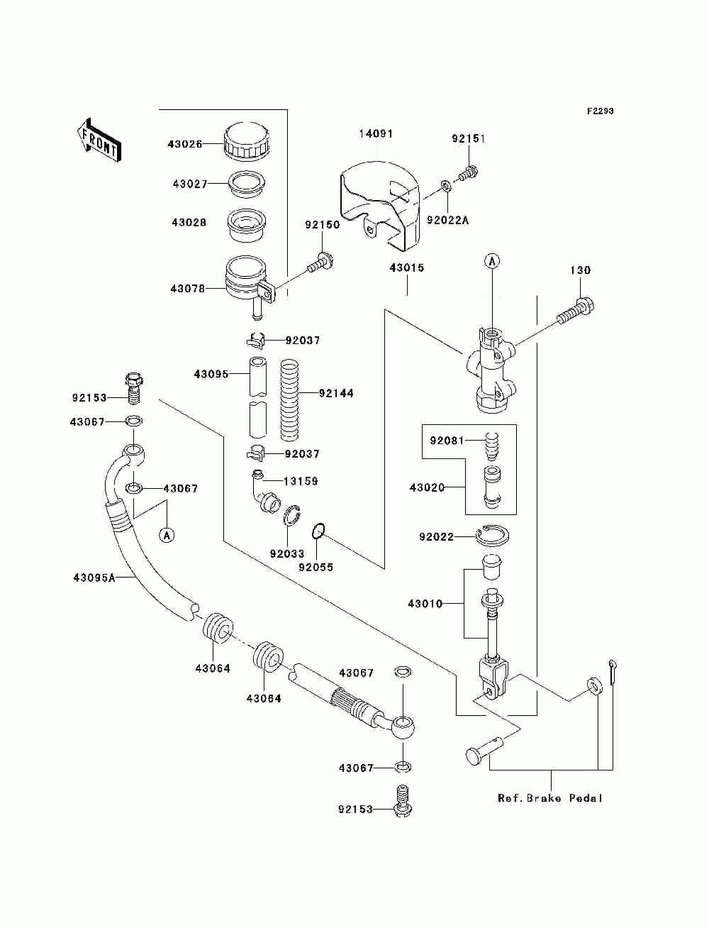 Rear master cylinder