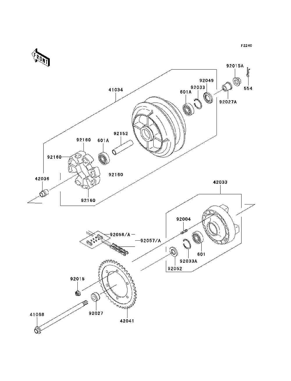 Rear wheel  chain