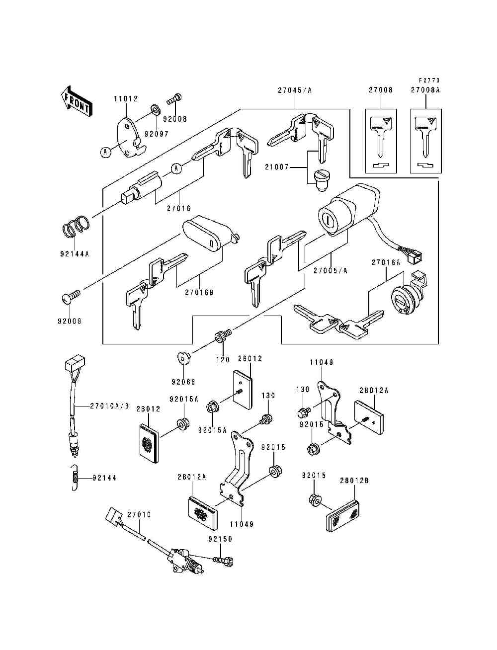 Ignition switch  locks  reflectors