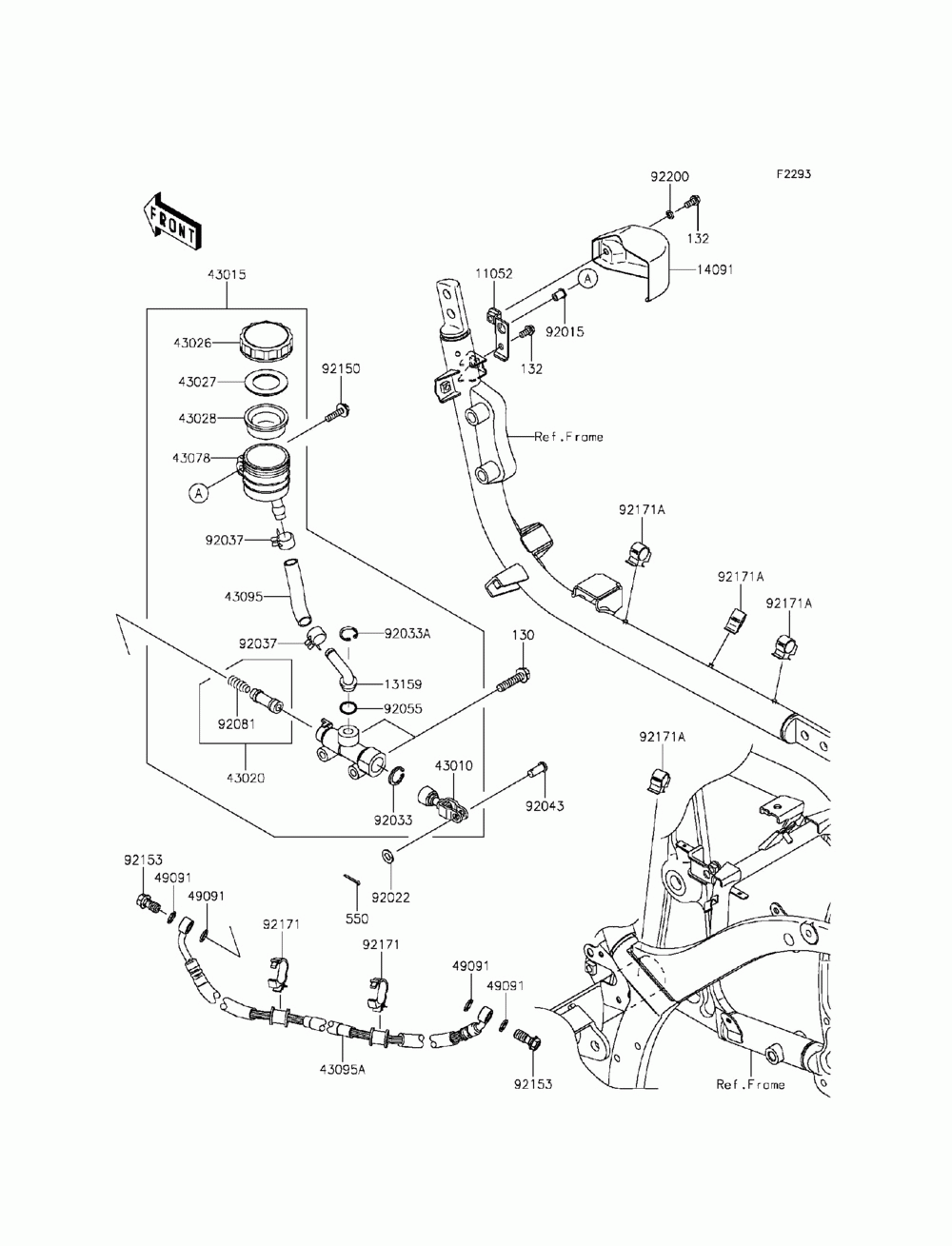 Rear master cylinder