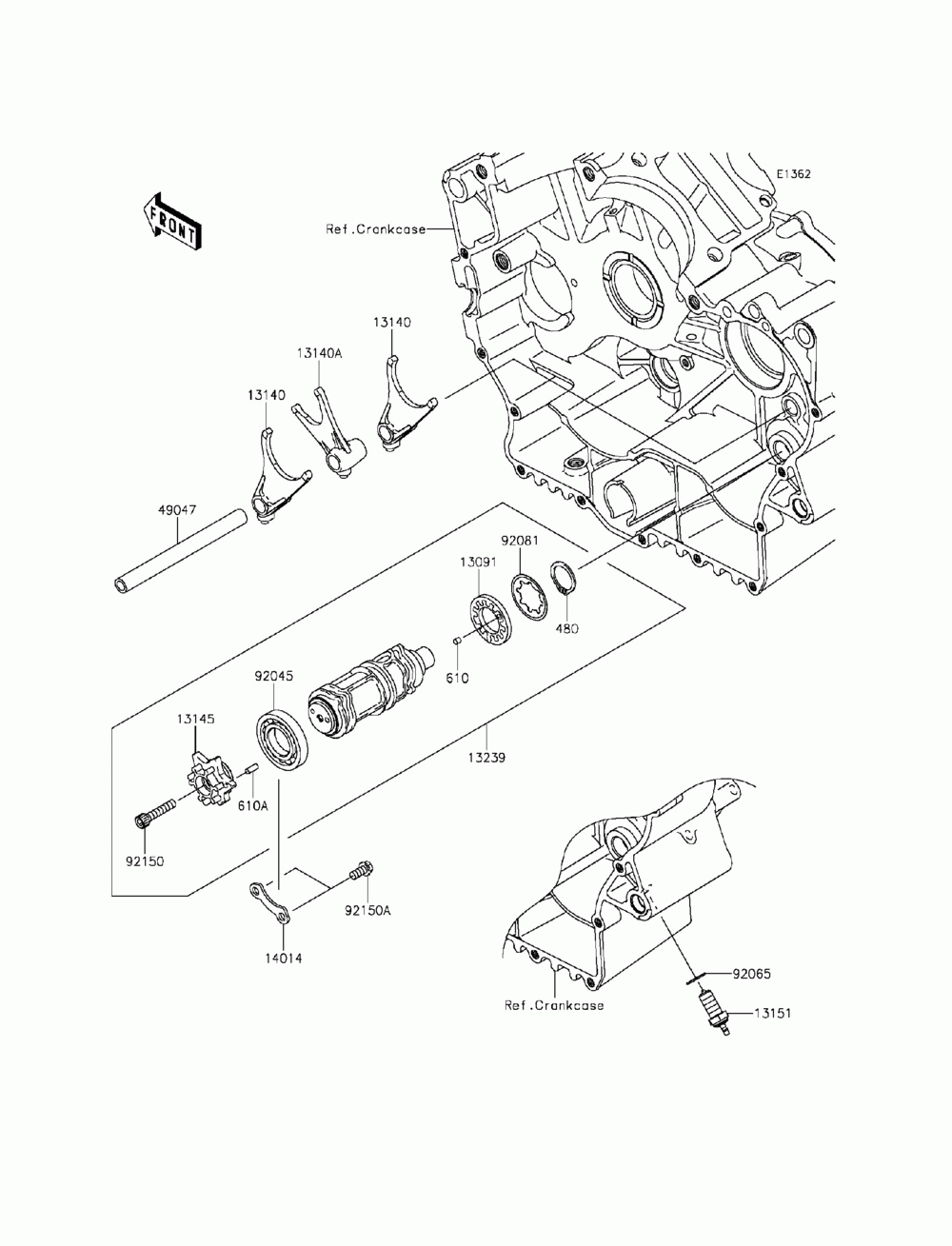 Gear change drum_shift fork(s)