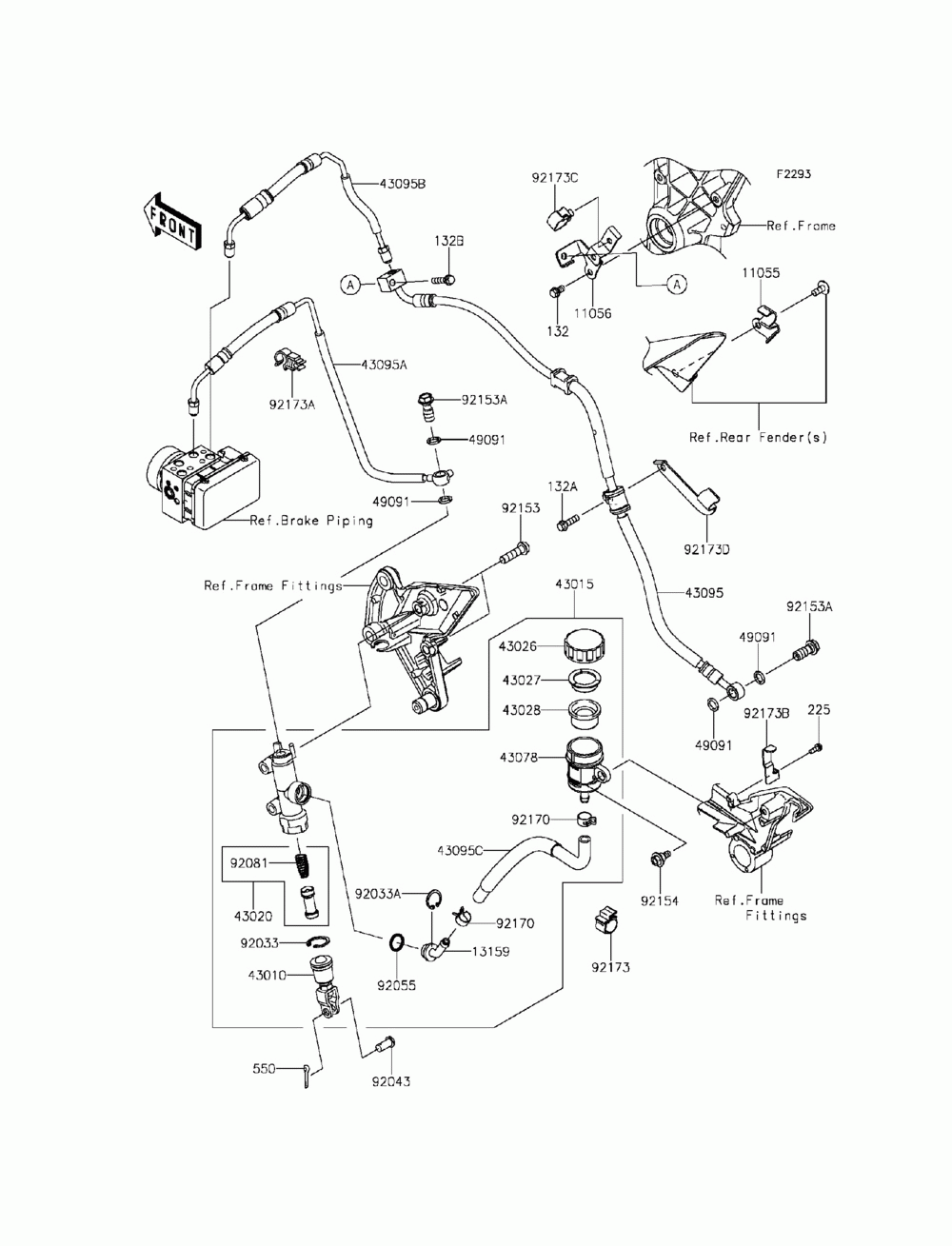 Rear master cylinder