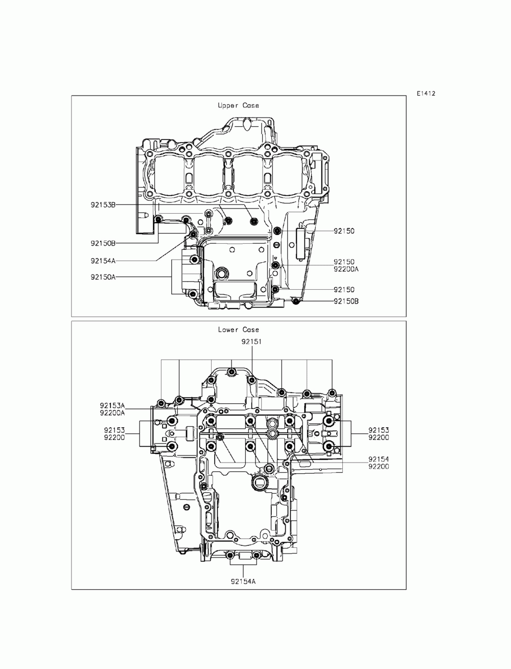 Crankcase bolt pattern