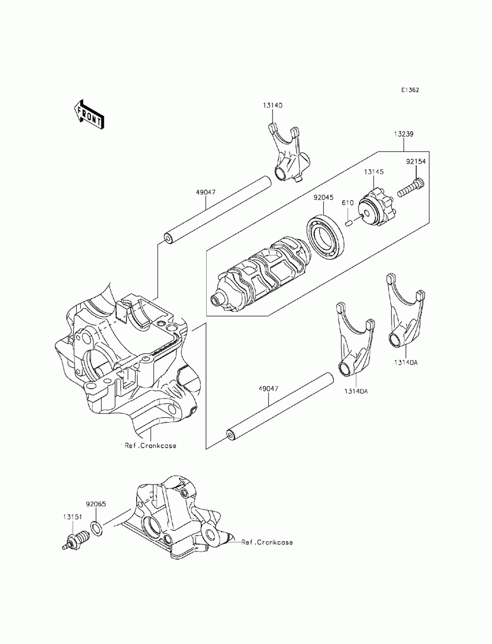 Gear change drum_shift fork(s)