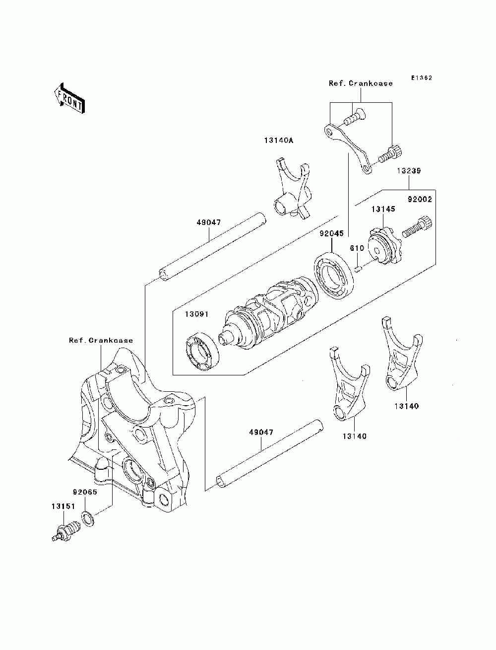 Gear change drum_shift fork(s)