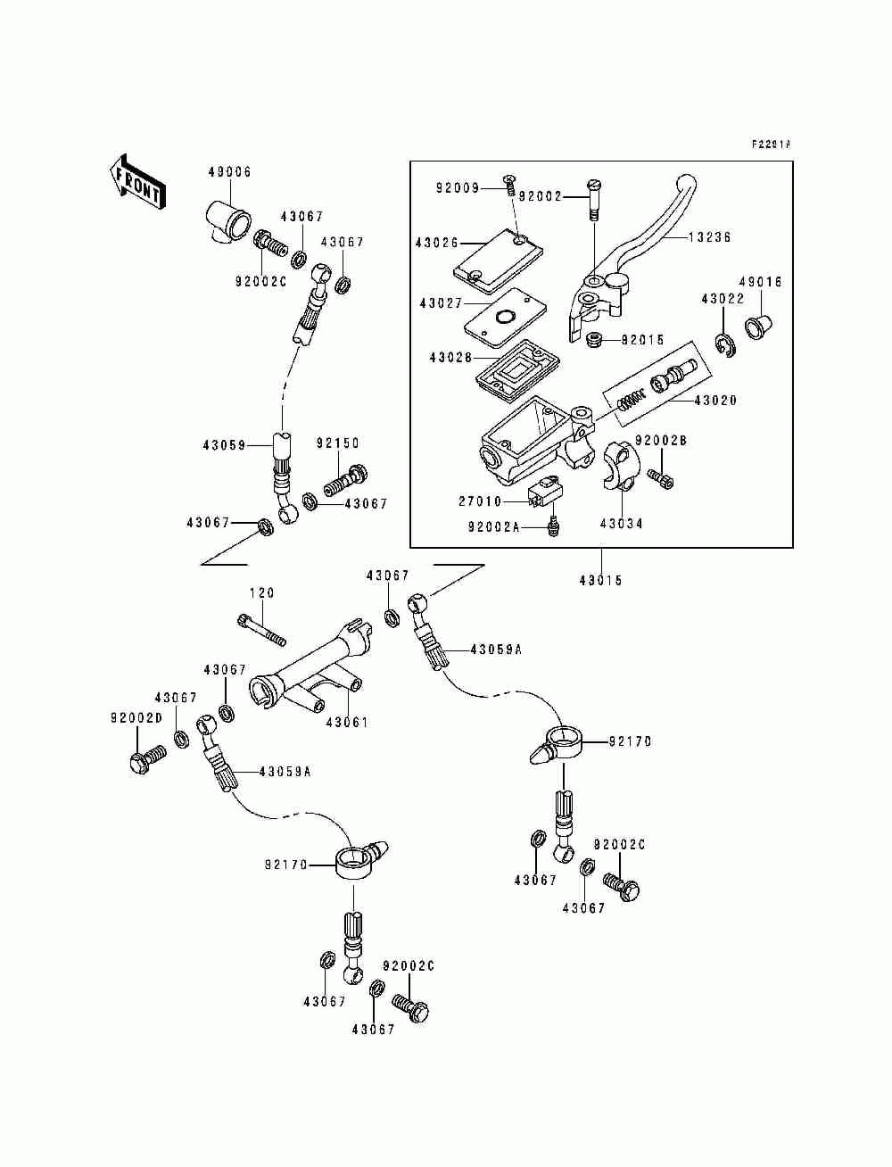 Front master cylinder(zr550-b3_b4)