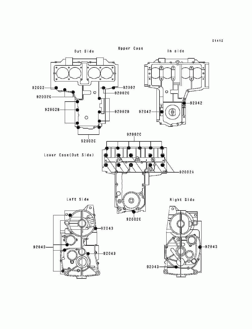 Crankcase bolt pattern