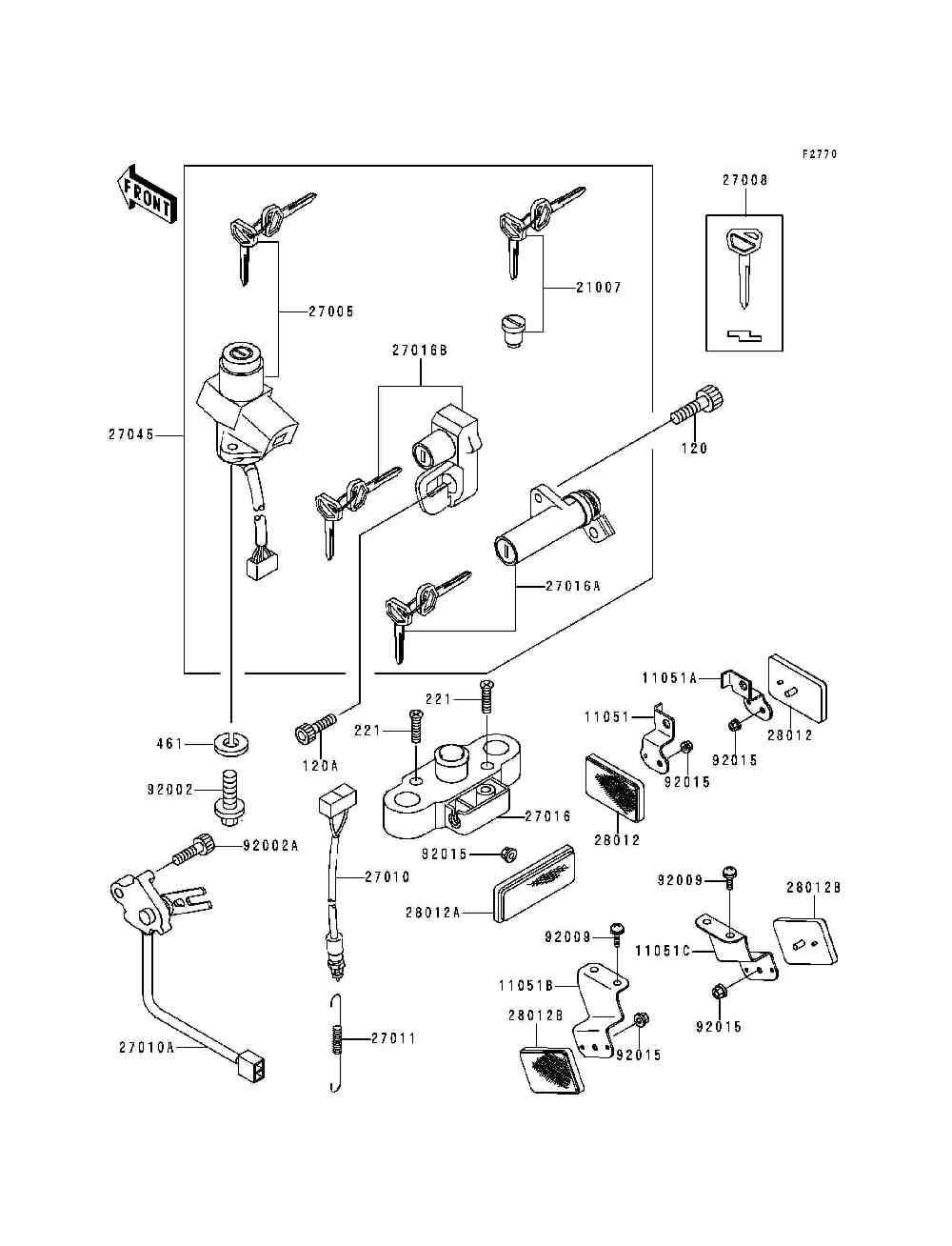 Ignition switch  locks  reflectors