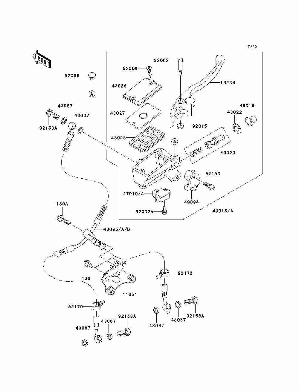 Front master cylinder