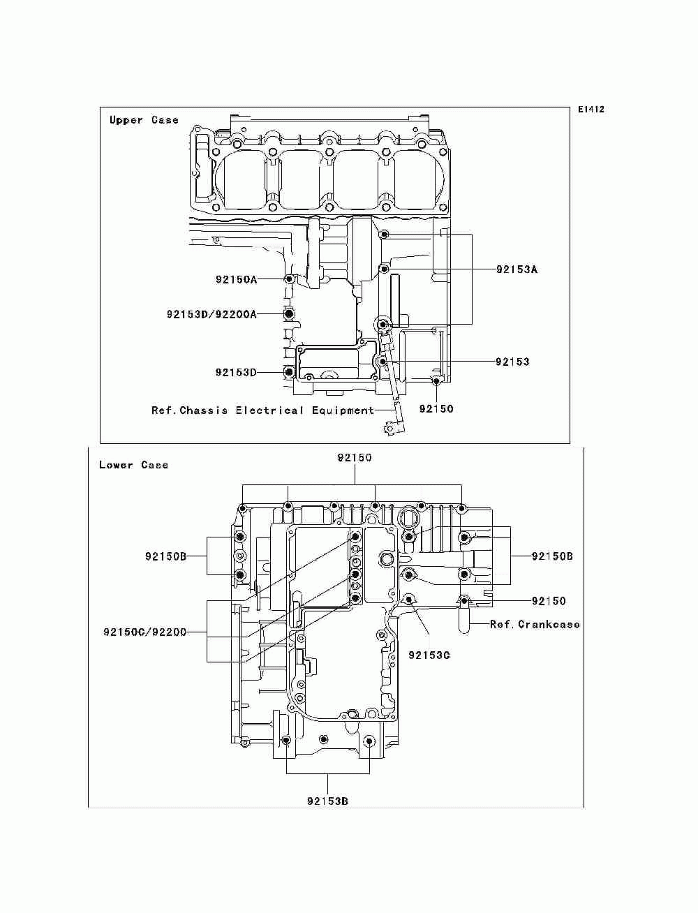 Crankcase bolt pattern