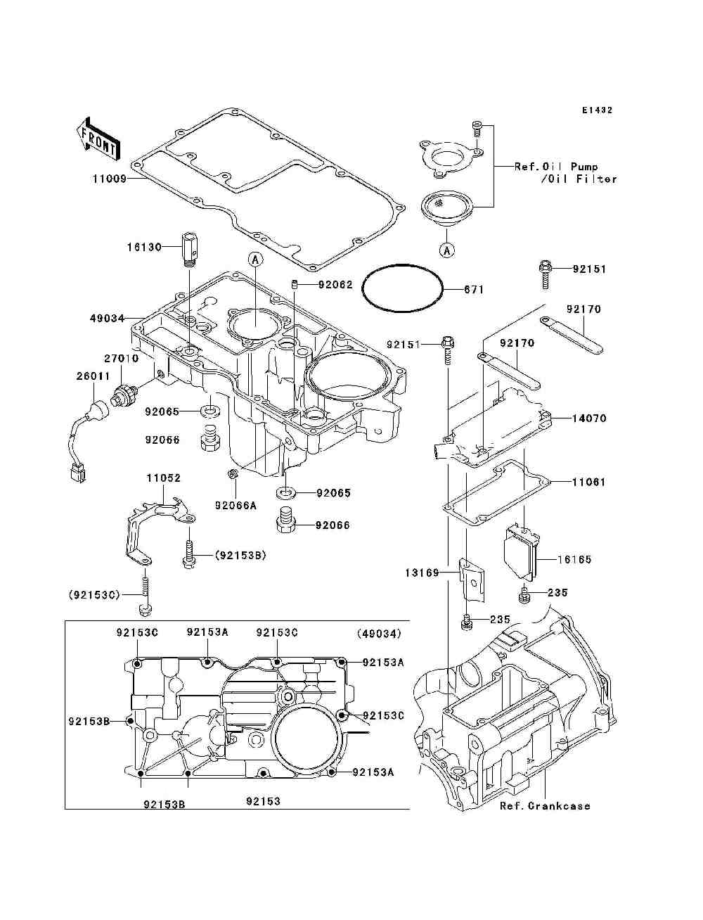 Breather cover  oil pan