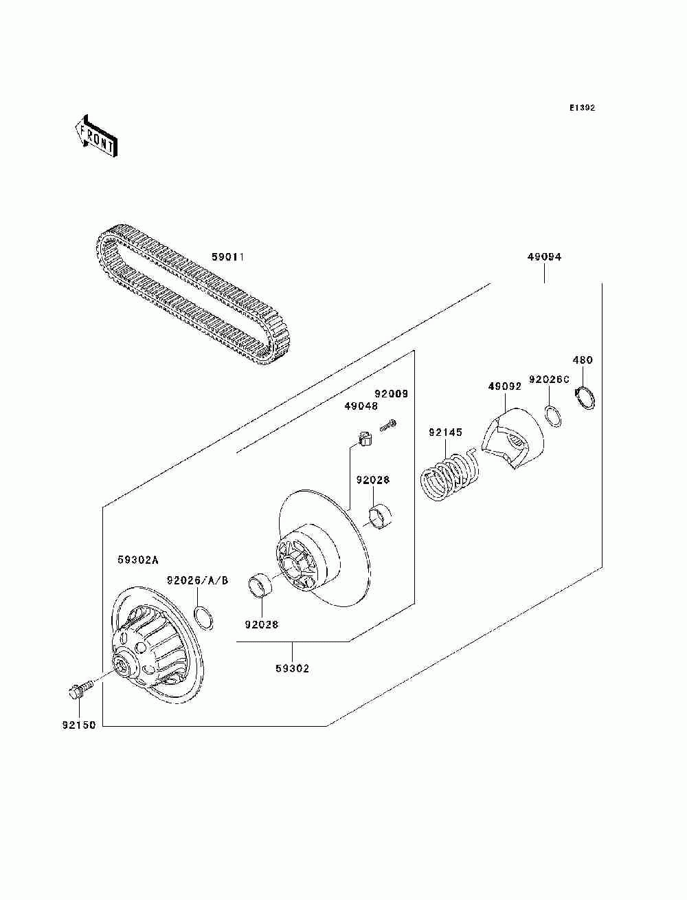 Driven converter_drive belt