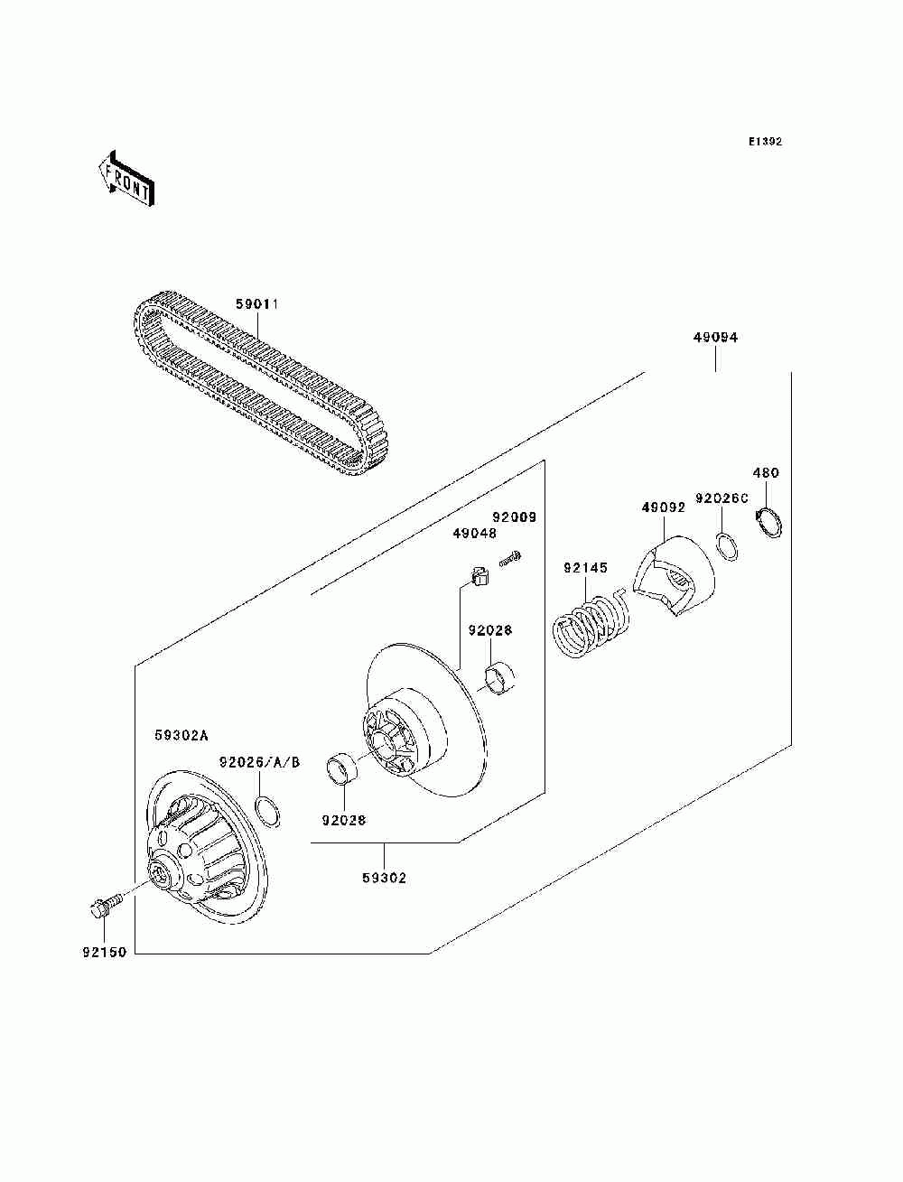 Driven converter_drive belt