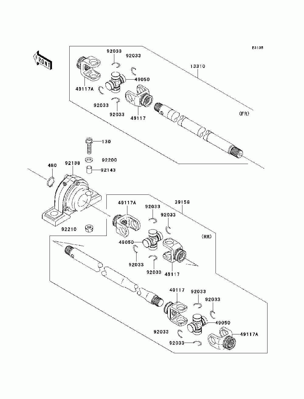 Drive shaft-propeller