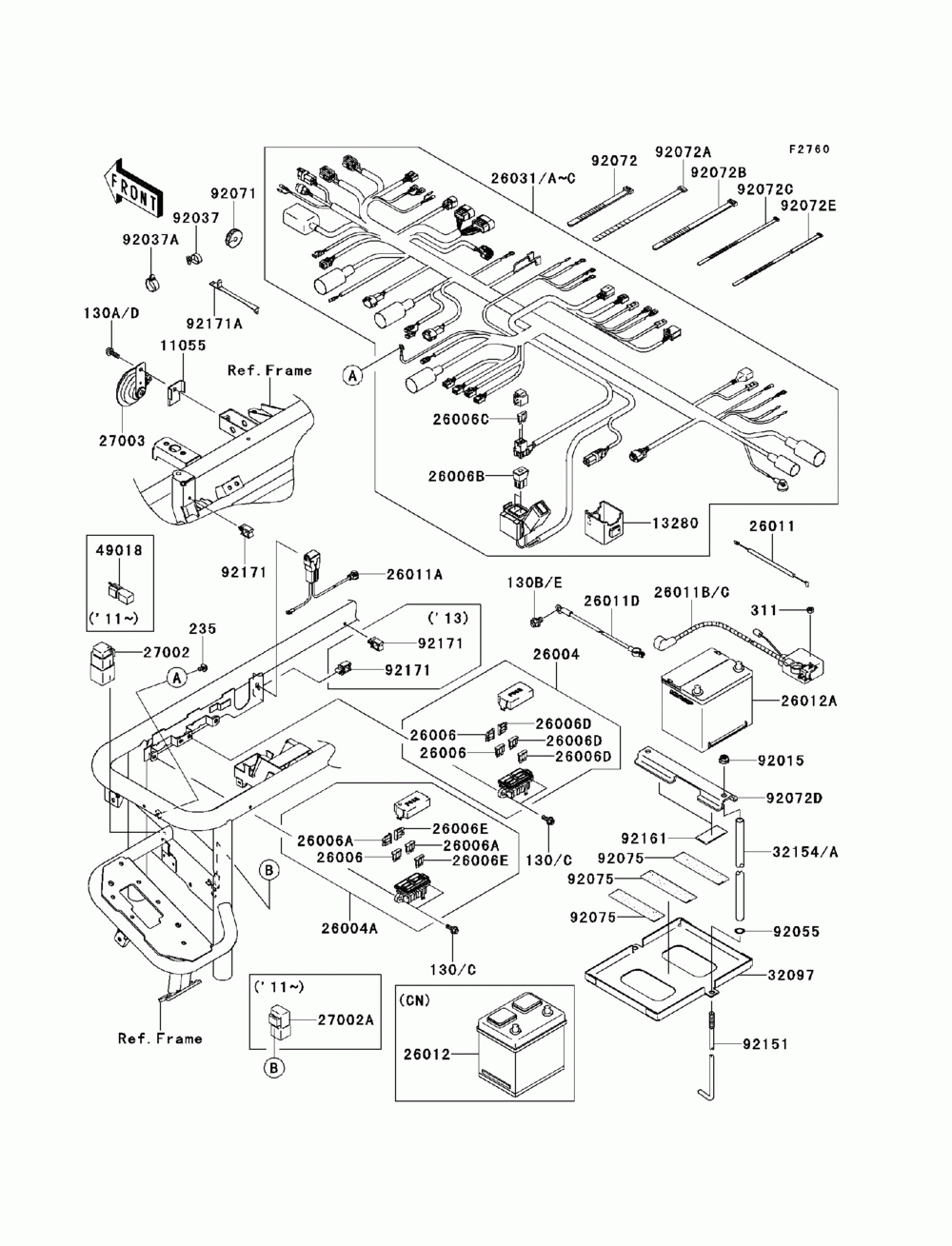 Chassis electrical equipment