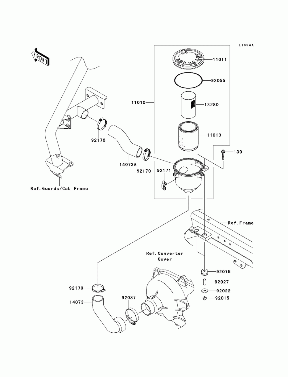 Air cleaner-belt converter(gbf-gdf)