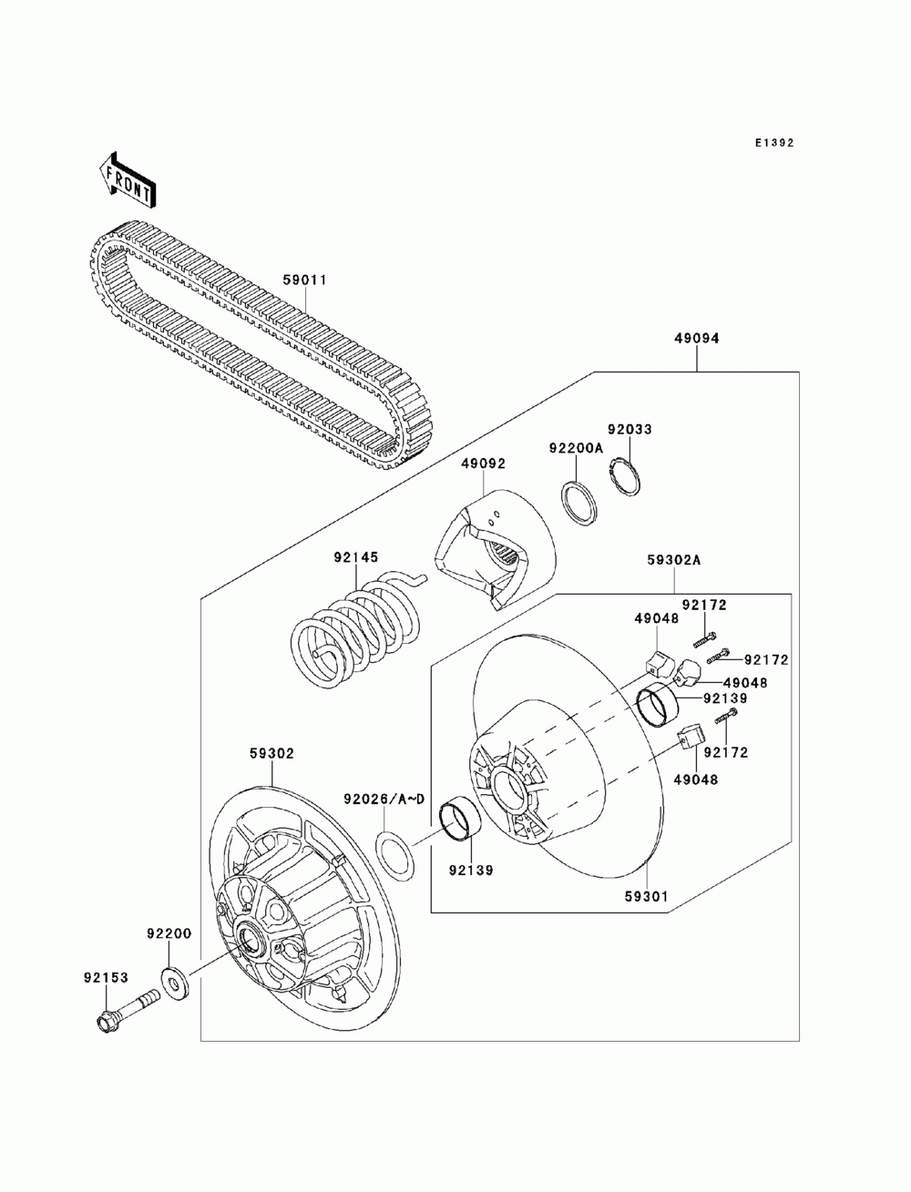 Driven converter_drive belt