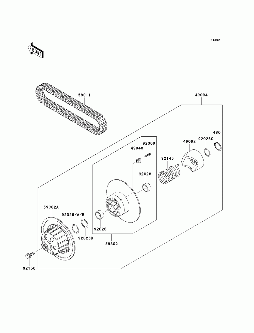 Driven converter_drive belt