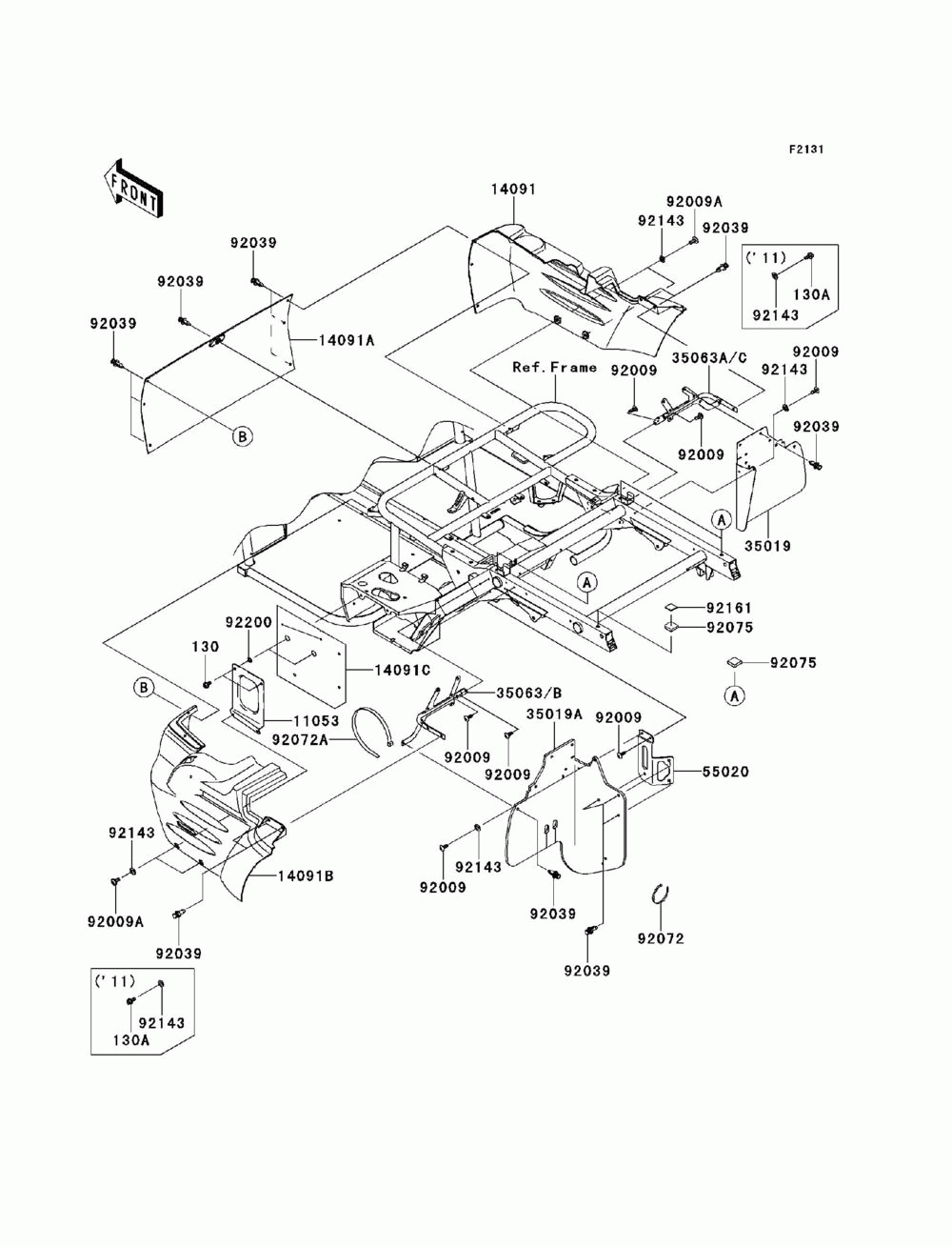 Frame fittings(rear)