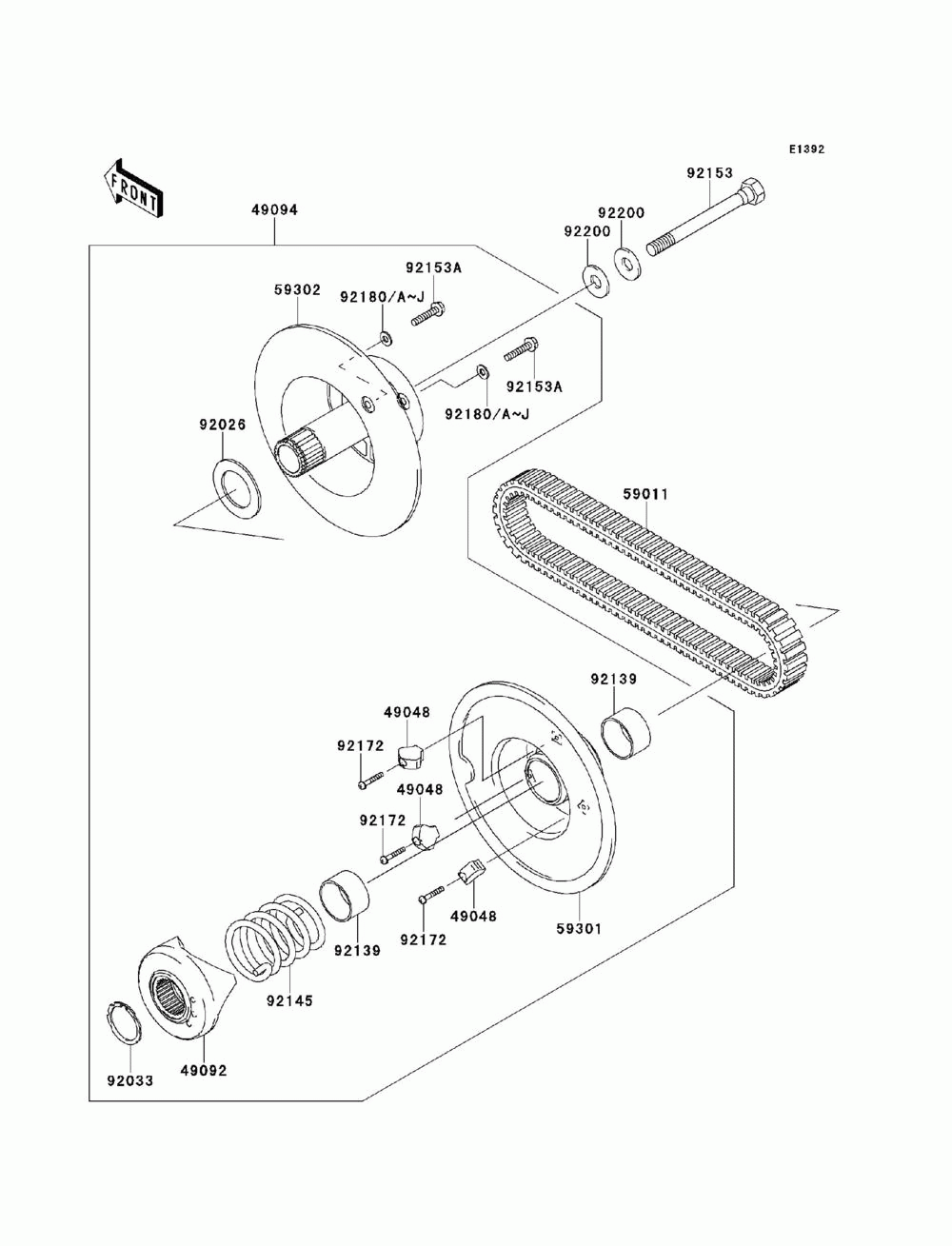 Driven converter_drive belt