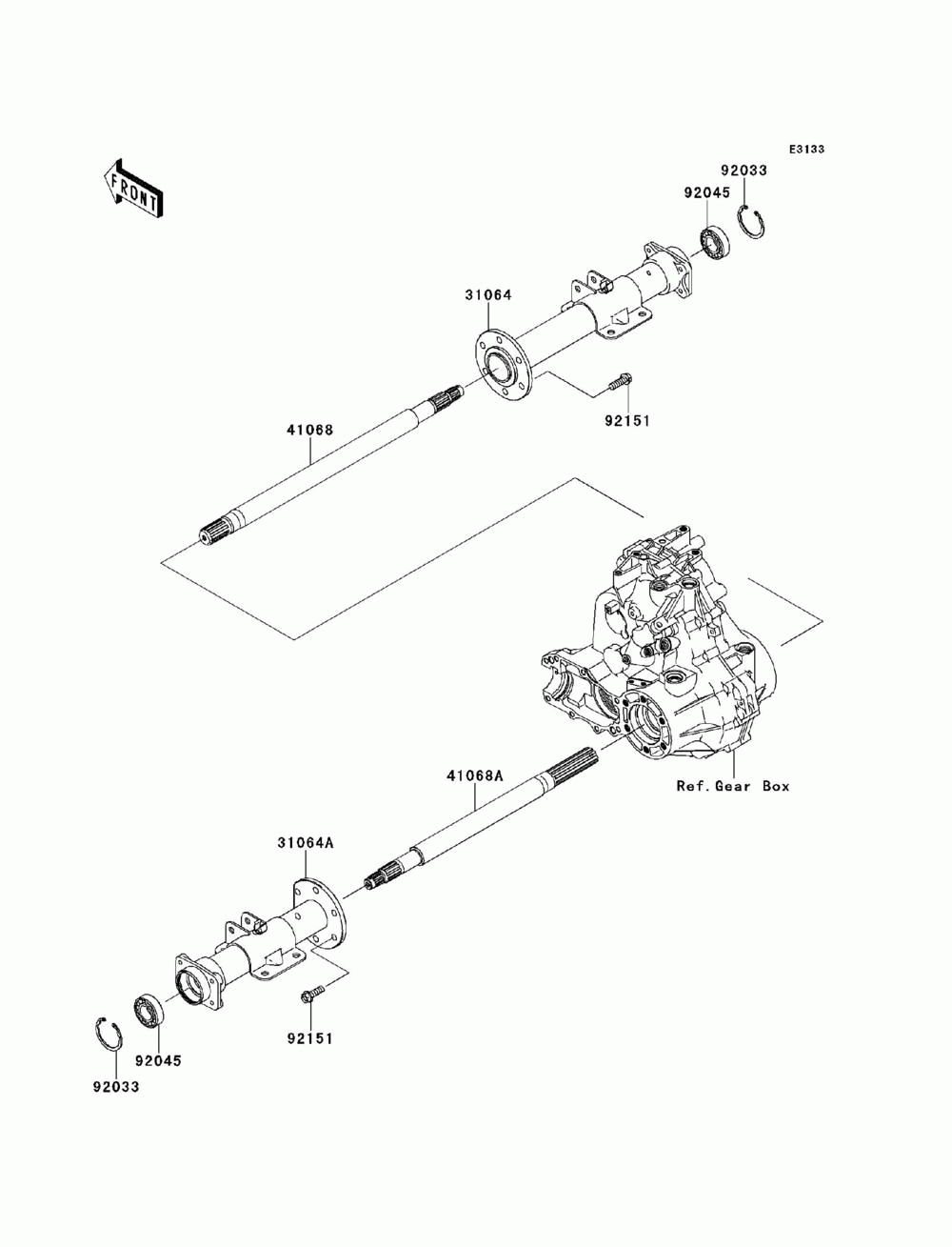 Rear axle