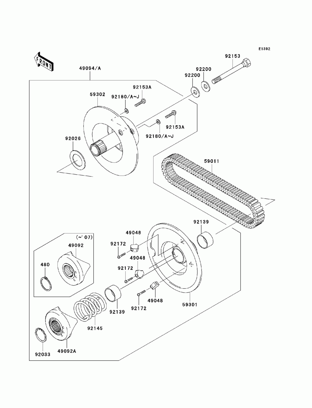 Driven converter_drive belt