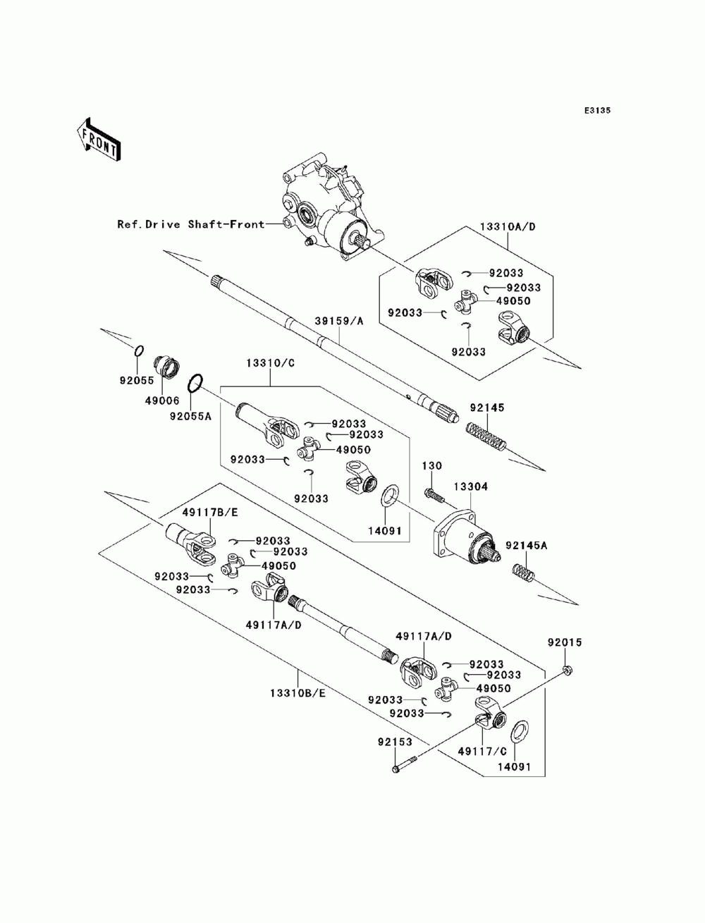 Drive shaft-propeller