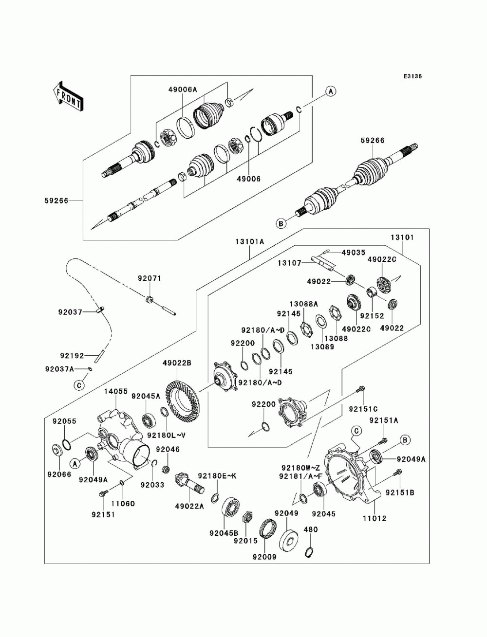 Drive shaft-front