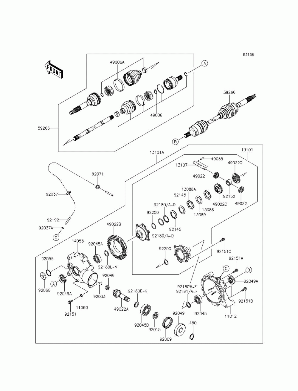 Drive shaft-front