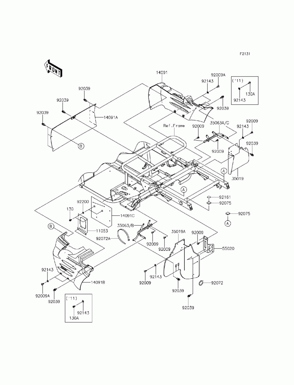 Frame fittings(rear)