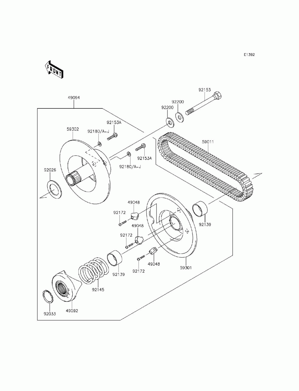 Driven converter_drive belt