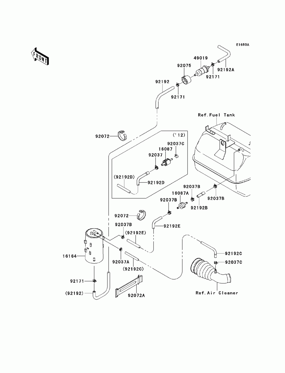 Fuel evaporative system(dcf-def)