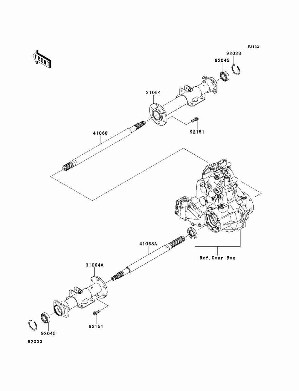 Rear axle