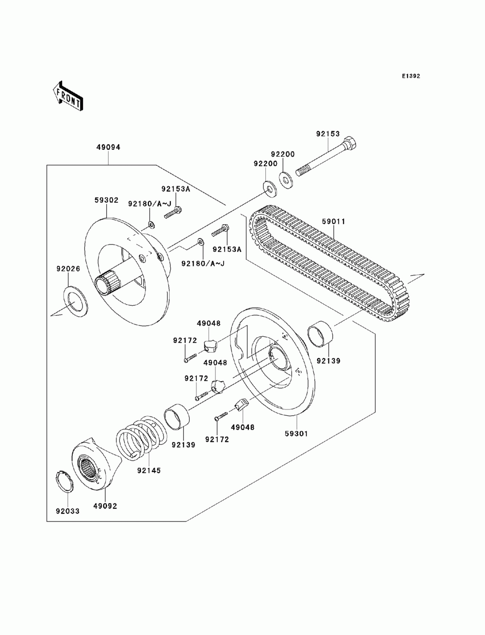 Driven converter_drive belt