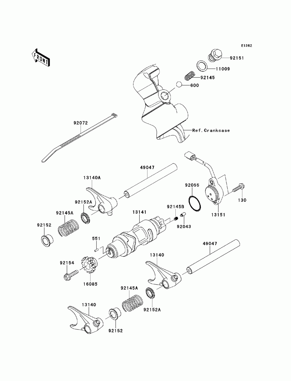 Gear change drum_shift fork(s)