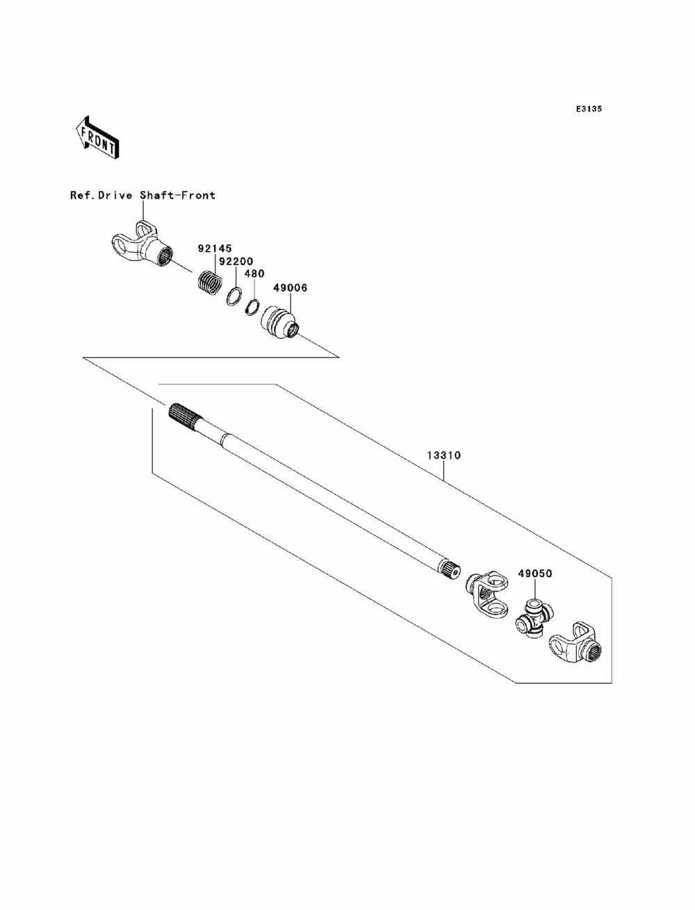 Drive shaft-propeller